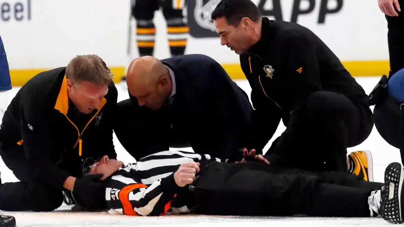 Critical Moment: NHL Referee Injured During Penguins Game