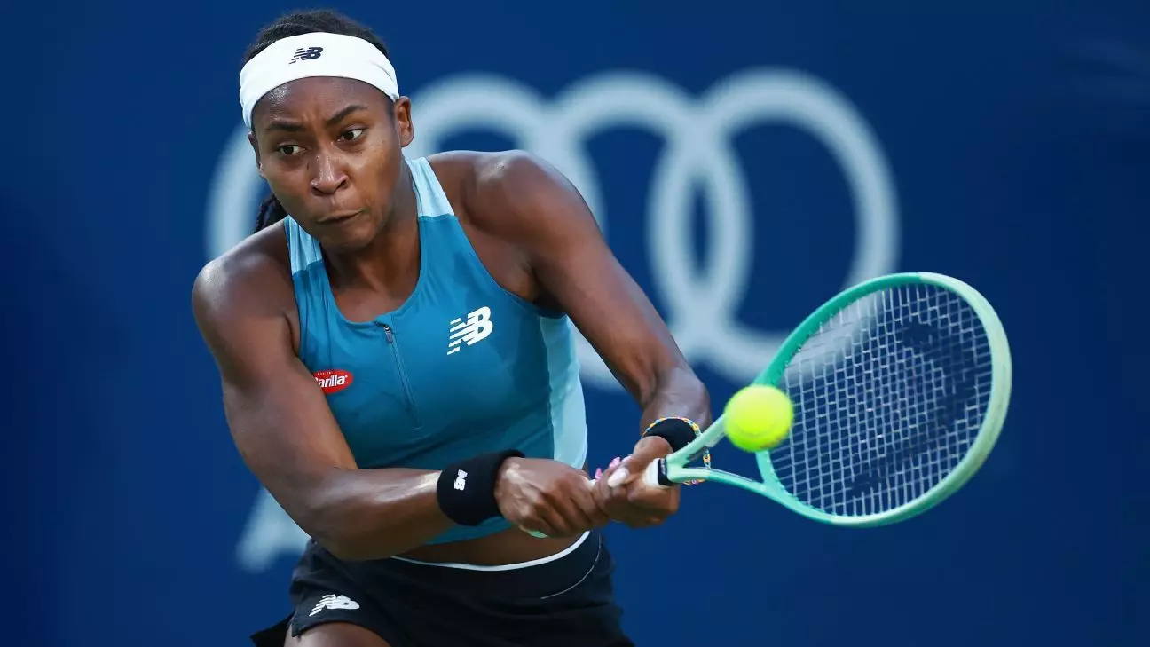 Coco Gauff prehráva na National Bank Open