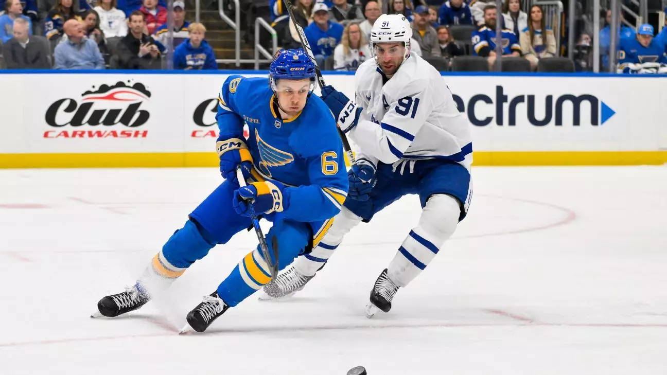 Blues’ Philip Broberg Suffers Injury in Clutch Game Against Leafs