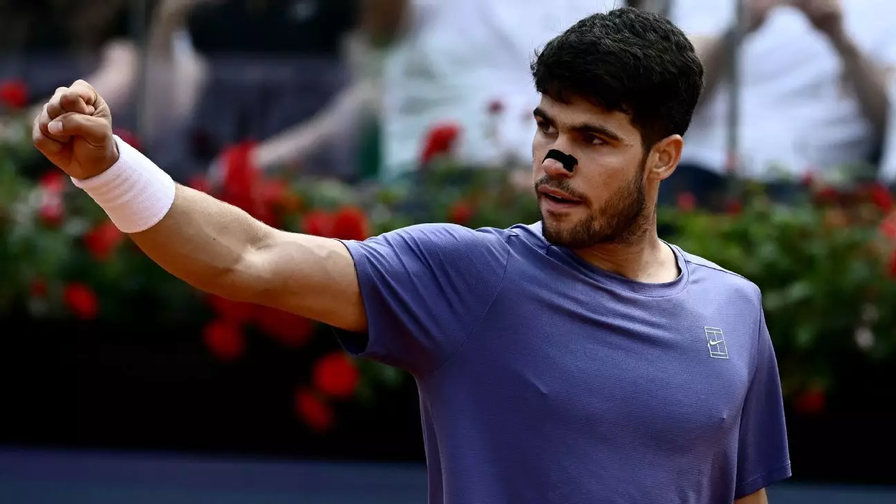 Energized Ascent: Alcaraz’s Powerful Play Resiliently Shines in Italian Open